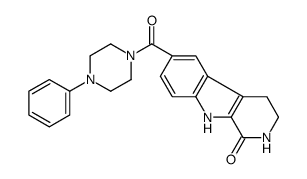 6-(4-phenylpiperazine-1-carbonyl)-2,3,4,9-tetrahydropyrido[3,4-b]indol-1-one Structure