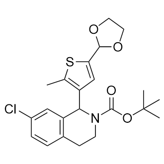 tert-Butyl 1-(5-(1,3-dioxolan-2-yl)-2-methylthiophen-3-yl)-7-chloro-3,4-dihydroisoquinoline-2(1H)-carboxylate structure