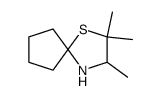 1-Thia-4-azaspiro[4.4]nonane,2,2,3-trimethyl-(9CI)结构式