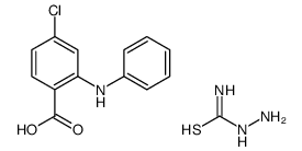 Benzoic acid, 4-chloro-2-(phenylamino)-, 2-(aminothioxomethyl)hydrazid e structure