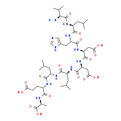 H-Val-Leu-His-Asp-Asp-Leu-Leu-Glu-Ala-OH trifluoroacetate salt Structure