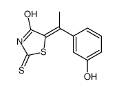 5-(m-Hydroxy-α-methylbenzylidene)-2-thioxothiazolidin-4-one结构式