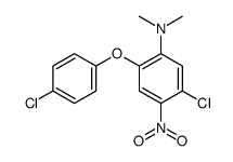 5-chloro-2-(4-chlorophenoxy)-N,N-dimethyl-4-nitroaniline structure