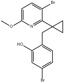 5-溴-2-[[1-(3-溴-6-甲氧基-2-吡啶基)环丙基]甲基]苯星空app图片