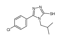 5-(4-CHLOROPHENYL)-4-ISOBUTYL-4H-1,2,4-TRIAZOLE-3-THIOL Structure