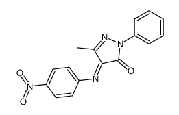 2,4-Dihydro-5-methyl-4-[(4-nitrophenyl)imino]-2-phenyl-3H-pyrazol-3-one Structure