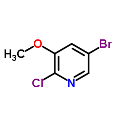 5-Bromo-2-chloro-3-methoxypyridine structure