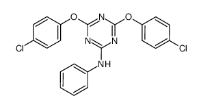 [4,6-bis-(4-chloro-phenoxy)-[1,3,5]triazin-2-yl]-phenyl-amine结构式