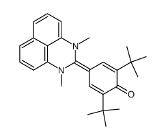 2,6-di-tert-butyl-4-(1,3-dimethyl-1H,3H-perimidin-2-ylidene)-cyclohexa-2,5-dienone结构式