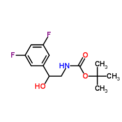 [2-(3,5-DIFLUOROPHENYL)-2-HYDROXYETHYL]-CARBAMIC ACID 1,1-DIMETHYLETHYL ESTER structure