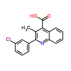 2-(3-氯苯基)-3-甲基喹啉-4-羧酸结构式