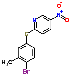 2-[(4-Bromo-3-methylphenyl)sulfanyl]-5-nitropyridine结构式