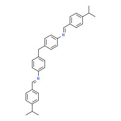 (4-isopropylbenzylidene)(4-{4-[(4-isopropylbenzylidene)amino]benzyl}phenyl)amine结构式
