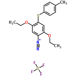 2,5-diethoxy-4-(p-tolylthio)benzenediazonium tetrafluoroborate structure