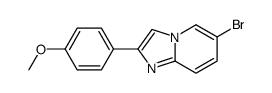 6-溴-2-(4-甲氧基苯基)咪唑并[1,2-a]吡啶结构式