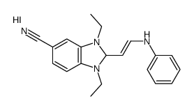 2-(2-anilinoethenyl)-1,3-diethyl-1,2-dihydrobenzimidazol-1-ium-5-carbonitrile,iodide Structure