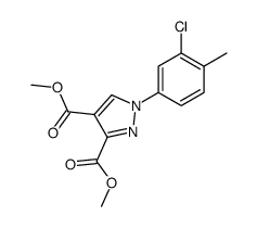 1-(3-Chloro-4-methyl-phenyl)-1H-pyrazole-3,4-dicarboxylic acid dimethyl ester Structure