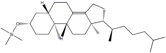 3β-Trimethylsilyloxy-5α-cholest-8(14)-ene Structure