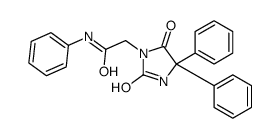 2-(2,5-dioxo-4,4-diphenylimidazolidin-1-yl)-N-phenylacetamide结构式