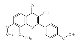 3-羟基-7,8,4’-三甲氧基黄酮结构式