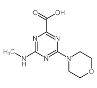 4-Methylamino-6-morpholin-4-yl-[1,3,5]triazine-2-carboxylic acid Structure