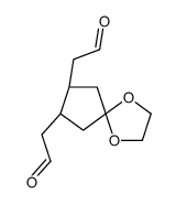 2-[(7S,8R)-8-(2-oxoethyl)-1,4-dioxaspiro[4.4]nonan-7-yl]acetaldehyde结构式