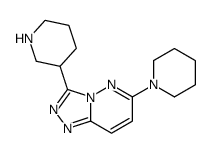 6-piperidin-1-yl-3-piperidin-3-yl-[1,2,4]triazolo[4,3-b]pyridazine结构式