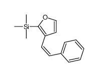 trimethyl-[3-(2-phenylethenyl)furan-2-yl]silane Structure