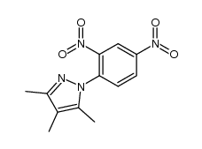 1-(2',4'-dinitrophenyl)-3,4,5-trimethylpyrazole结构式