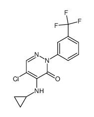 5-chloro-4-cyclopropylamino-2-(3-trifluoromethyl-phenyl)-2H-pyridazin-3-one结构式