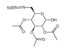 2,3,4-tri-O-acetyl-6-azido-6-deoxy-α-D-glucopyranose结构式