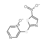 Pyrazine, [(5-nitro-2-thiazolyl)thio]-, 1-oxide Structure