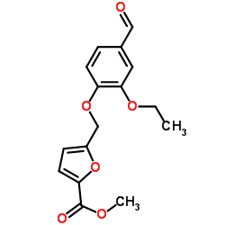 5-(2-ETHOXY-4-FORMYL-PHENOXYMETHYL)-FURAN-2-CARBOXYLIC ACID METHYL ESTER Structure