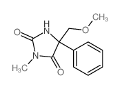 5-(methoxymethyl)-3-methyl-5-phenyl-imidazolidine-2,4-dione Structure