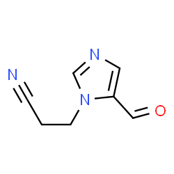 1H-Imidazole-1-propanenitrile, 5-formyl- (9CI)结构式