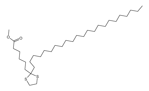 methyl 7-(ethylenedithio)-triacontanoate Structure