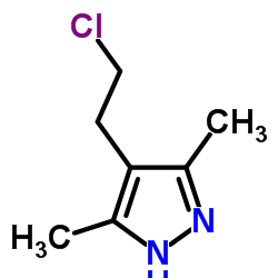 4-(2-氯乙基)-3,5-二甲基-1H-吡唑结构式