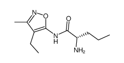 Pentanamide, 2-amino-N-(4-ethyl-3-methyl-5-isoxazolyl)-, (2S)- (9CI)结构式