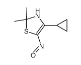 4-cyclopropyl-2,2-dimethyl-5-nitroso-3H-1,3-thiazole结构式