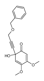 6-[3-(benzyloxy)-1-propynyl]-3,4-dimethoxy-6-hydroxy-2,4-cyclohexadienone Structure