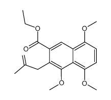 ethyl 4,5,8-trimethoxy-3-(2-methylprop-2-enyl)-2-naphthoate结构式