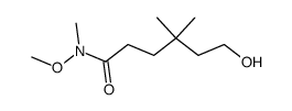 6-hydroxy-N-methoxy-N,4,4-trimethylhexanamide结构式