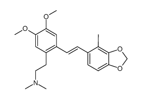 {4,5-dimethoxy-2-[2-(4-methyl-benzo[1,3]dioxol-5-yl)-vinyl]-phenethyl}-dimethyl-amine结构式