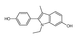 1-ethyl-2-(4-hydroxyphenyl)-3-methylindol-6-ol Structure