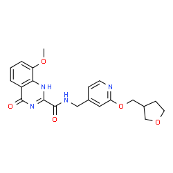 2-Quinazolinecarboxamide,1,4-dihydro-8-methoxy-4-oxo-N-[[2-[(tetrahydro-3-furanyl)methoxy]-4-pyridinyl]methyl]- (9CI) picture