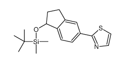 THIAZOLE, 2-[1-[[(1,1-DIMETHYLETHYL)DIMETHYLSILYL]OXY]-2,3-DIHYDRO-1H-INDEN-5-YL]-结构式