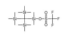 (dimethyl(trifluoromethanesulfonato)silyl)tris(trimethylsilyl)methane Structure