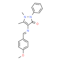 (E)-4-((4-methoxybenzylidene)amino)-1,5-dimethyl-2-phenyl-1,2-dihydro-3H-pyrazol-3-one picture