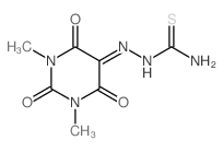 [(1,3-dimethyl-2,4,6-trioxo-1,3-diazinan-5-ylidene)amino]thiourea结构式