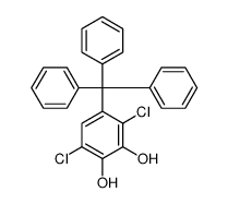 3,6-dichloro-4-tritylbenzene-1,2-diol结构式